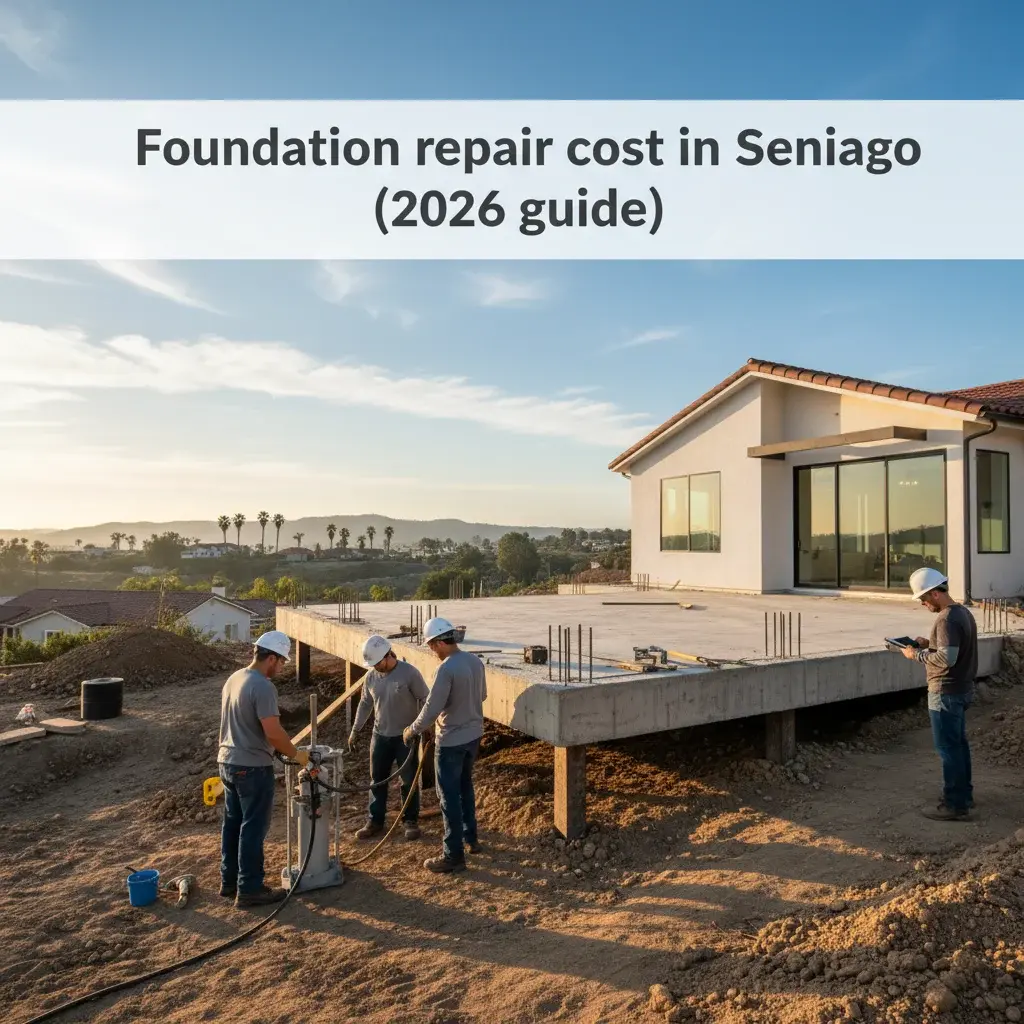 San Diego homeowner reviewing foundation repair financing paperwork at a kitchen table